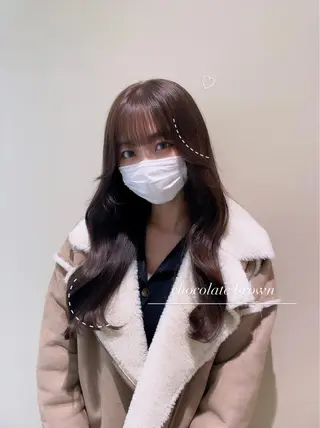 セミロング カラー ヘアアレンジ Ella所属・nana【艶髪】/ レイヤー/縮毛矯正のヘアスタイル