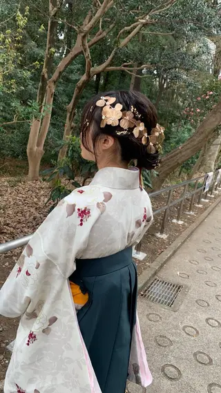 ヘアアレンジ ショート🌼パーマ 本間正子のヘアスタイル