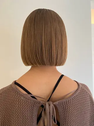 カラー ブリーチカラー🎀 韓国風/寺門美優のヘアスタイル