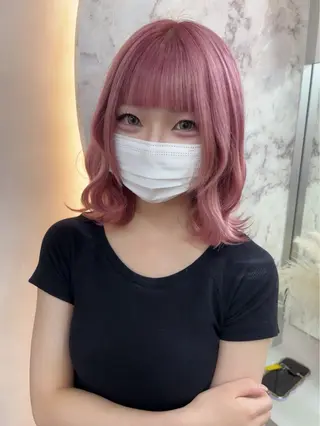 ミディアム カラー 🎀asumi/大宮 /ブリーチモデル🎀のヘアスタイル