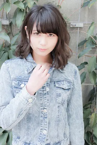 ミディアム カラー パーマ 菊池 貢平のヘアスタイル