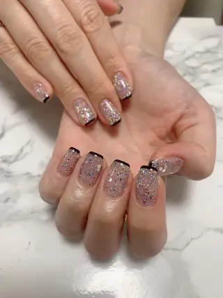 ネイル はな💎ネイル ワンホン、長さ出しのネイルデザイン