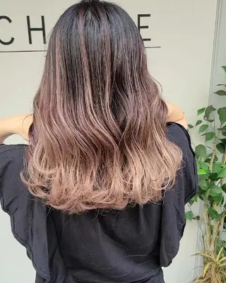 セミロング カラー cherie所属・バレイヤージュ/ ハイライト/大内格のヘアスタイル