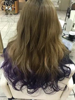 セミロング ロング カラー 溝口 和弘のヘアスタイル