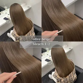 ミディアム カラー ハイトーン/ 髪質改善/上質艶髪のヘアスタイル