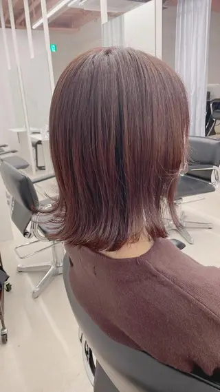 ミディアム カラー ヘアアレンジ リベルテ所属・♦️髪質改善韓国レイ ヤー♦️副店長のヘアスタイル