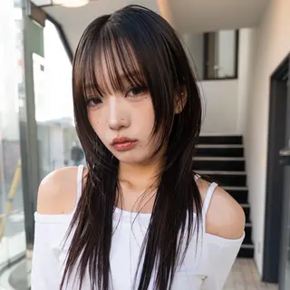 セミロング カラー 【当日OK◉】レ イヤー/透明感カラーのヘアスタイル