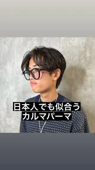ショート パーマ メンズ become men's hair 名駅店所属・名駅/フェザーパーマ 韓国ヘア/森岡のヘアスタイル