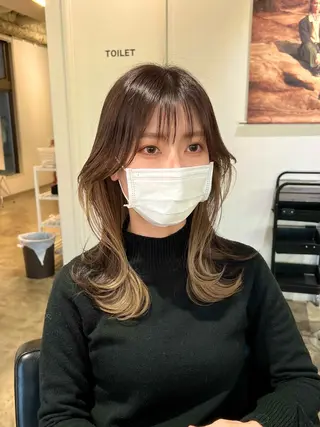 セミロング カラー 【くびれヘア】 joule小木曽輝のヘアスタイル