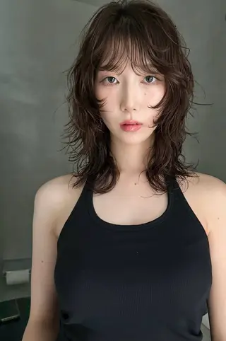 ミディアム パーマ kicca所属・川口 龍のヘアスタイル