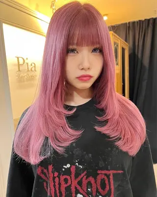 ミディアム カラー 松尾太樹 【pia】福岡美容室のヘアスタイル