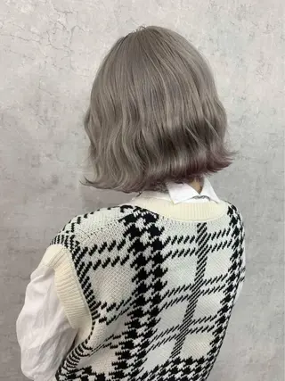 ミディアム パーマ ヘアアレンジ メンズ キッズ ネイル マツエク・マツパ カラー特化サロン梅田 Eir茶屋町/山下のヘアスタイル