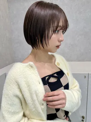 ショート カラー 🍀ボブ・ショート 透明感カラー🍀萌のヘアスタイル