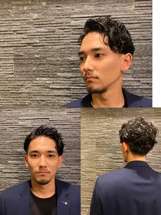 パーマ メンズ カット指名No1漆原 聡のヘアスタイル