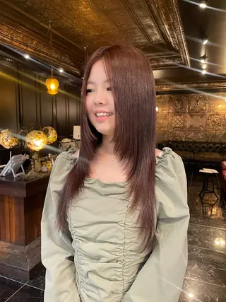 ロング カラー パーマ ヘアアレンジ レイヤー/似合わせ MADOKAのヘアスタイル