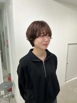 ショート パーマ 縮毛矯正/ハイトーン /パーマ/前原汐🎐のヘアスタイル