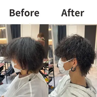 ショート 髪質改善× ハイライト溝江のヘアスタイル