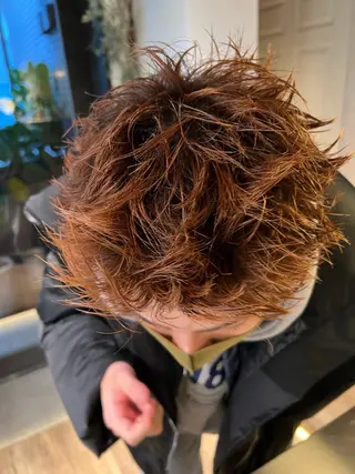 ショート カラー メンズ December/jingumae所属・メンズパーマ 特化うえちりくのヘアスタイル