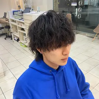 ショート パーマ メンズ メンズパーマ/ メッシュ😎タクミのヘアスタイル