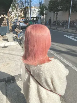 カラー ブリーチカラー よねだまことのヘアスタイル