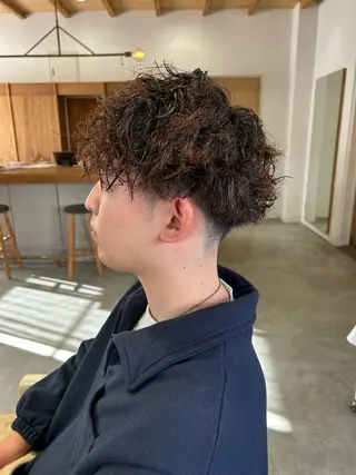 ショート パーマ メンズ fulam所属・佐藤悠生/郡山 メンズパーマ.カットのヘアスタイル