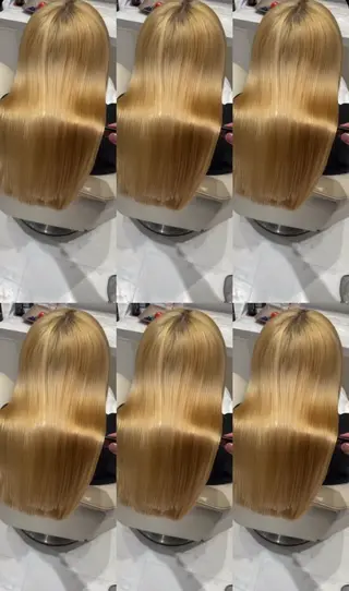 ロング パーマ k-two✨たき艶感 カラー／美髪矯正のヘアスタイル