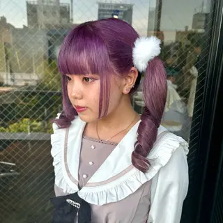 セミロング カラー 💫miyu💫デザ インカラー/アレンジのヘアスタイル