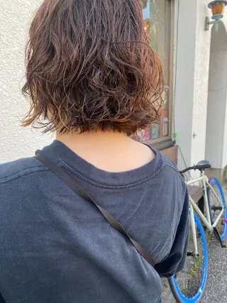 ショート パーマ 小日向 沙織のヘアスタイル