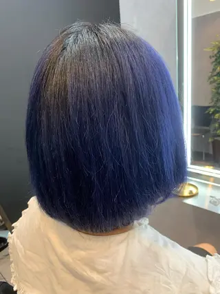 ミディアム カラー 透明感/ブリーチ縮毛 /髪質改善/星野純一のヘアスタイル