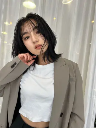 ミディアム カラー Pia hair Design Yakuin所属・Pia ツボイ ケイタのヘアスタイル