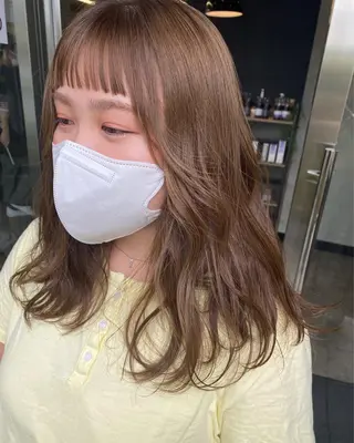 セミロング カラー 🕶️佐藤 海李🐏のヘアスタイル