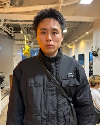 ショート メンズ グランジヘア 無造作ヘアHYUGAのヘアスタイル