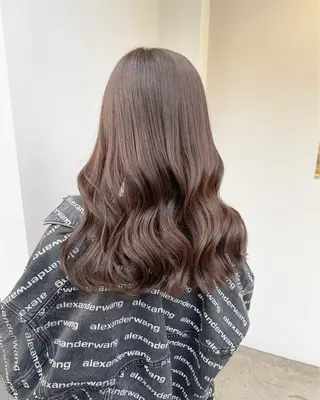セミロング カラー 🔗透明感カラー🔗 エクステ✂️はるちかのヘアスタイル