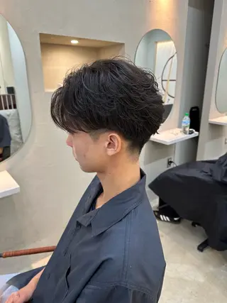 ショート パーマ メンズ 木下 健心のヘアスタイル