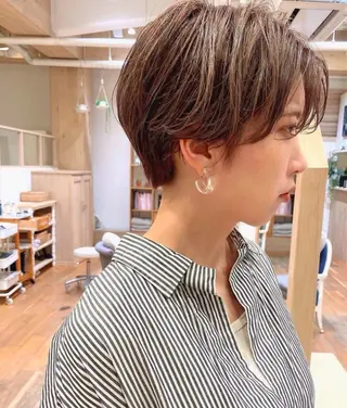 ショート 暖色カラー/似合わせ カット/名古屋/辻のヘアスタイル