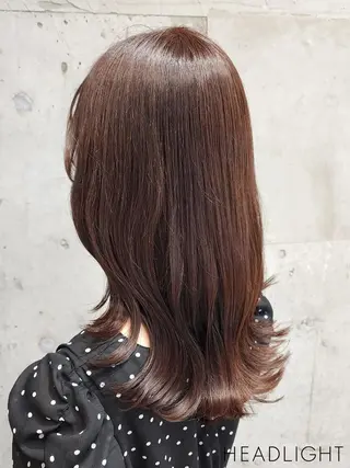 セミロング ユアサ ジュンキのヘアスタイル