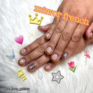 ショート see love gritterのネイルデザイン