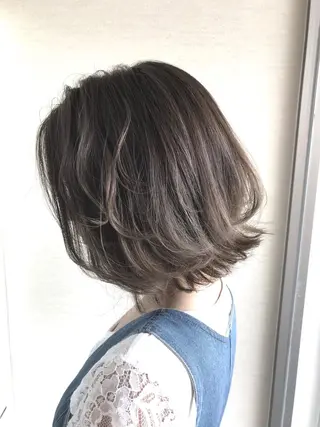 ミディアム カラー エイジングケア特化 美容師✂️山崎竜二のヘアスタイル