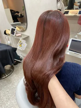 ロング カラー 新宿/韓国ヘア 中明度カラー/かやのヘアスタイル