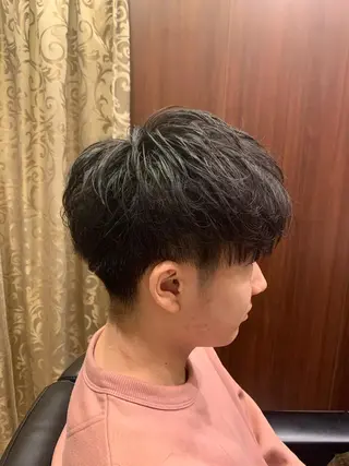 ショート パーマ メンズ ヒロ銀座 バーバーショップ神楽坂所属・ひらお あおとのヘアスタイル