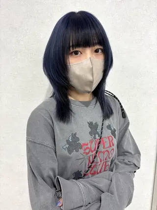 セミロング カラー 流行りのレイヤーカッ ト得意💖akariのヘアスタイル