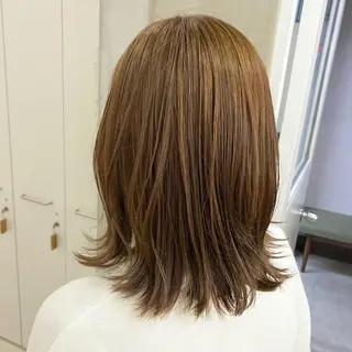 ミディアム kumon ayu ブリーチ/ハイトーンのヘアスタイル