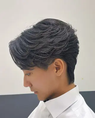 パーマ メンズ 常原 悠希のヘアスタイル