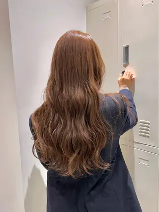 カラー green machida所属・暖色・ベージュ♡ nanoha itoのヘアスタイル