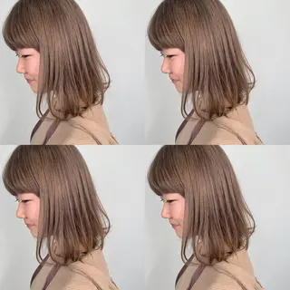 セミロング カラー 袴田 伊代のヘアスタイル