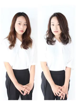 セミロング 河野 薫のヘアスタイル