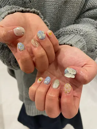 ネイル 束感まつ毛/ネイル/ LED♥KIRARAのマツエク・マツパデザイン