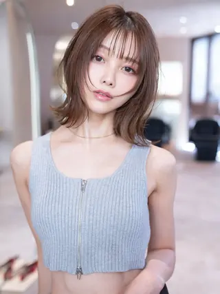 ミディアム カラー 🉐レイヤー/塩見 弘樹🉐渋谷のヘアスタイル