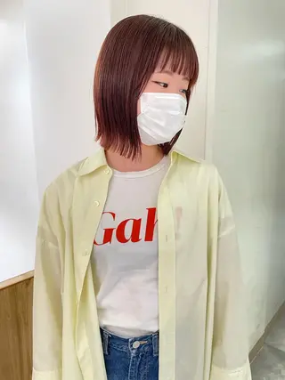 ショート カラー iet.所属・ウルフ/ボブ/耳ツボ ジュエリー◎ricoのヘアスタイル