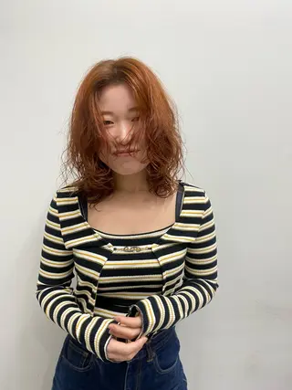 ミディアム パーマ hana _のヘアスタイル